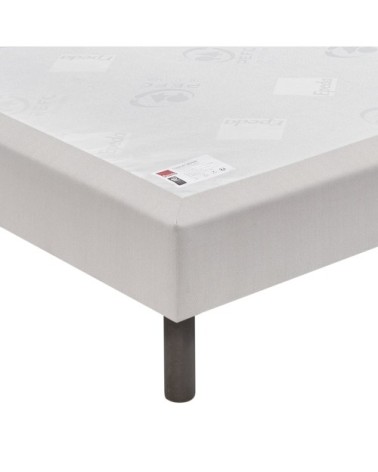 Sommier confort médium gris souris 18 cm 90x190