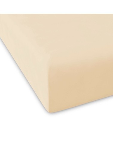 Drap housse en coton créme 180x200