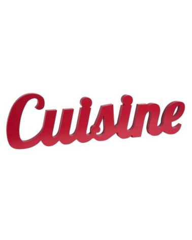 Mot déco murale rouge 80x22