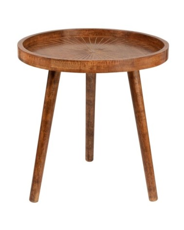 Bout de canapé en manguier sculpté