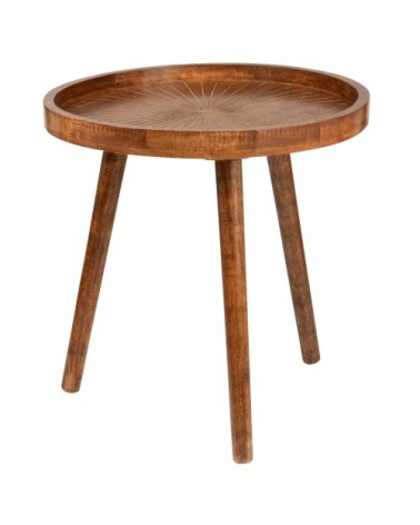 Bout de canapé en manguier sculpté