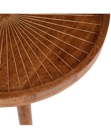 Bout de canapé en manguier sculpté