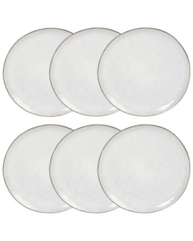 Assiette à dessert en grès gris clair