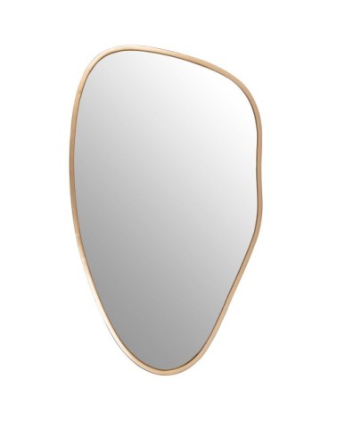 Miroir organique en métal doré 46x79