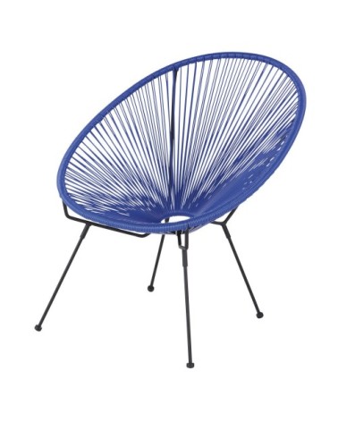 Fauteuil de jardin rond bleu