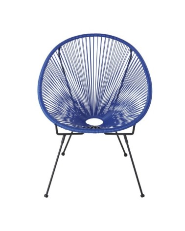 Fauteuil de jardin rond bleu