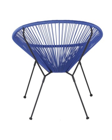 Fauteuil de jardin rond bleu