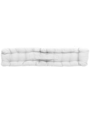 Coussin de sol uni en pur coton blanc 50 x 50