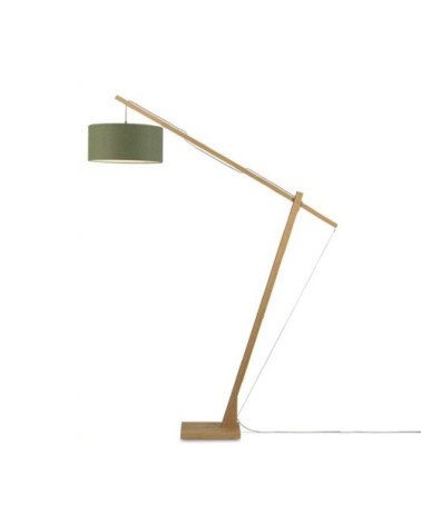 Lampadaire bambou/lin vert H207cm