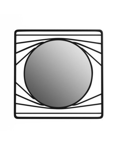 Miroir en métal noir