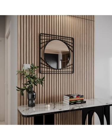 Miroir en métal noir