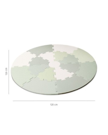Tapis mousse puzzle pour enfants vert 120x120