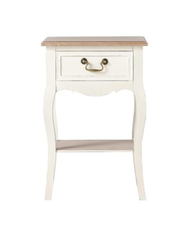 Table de chevet 1 tiroir crème