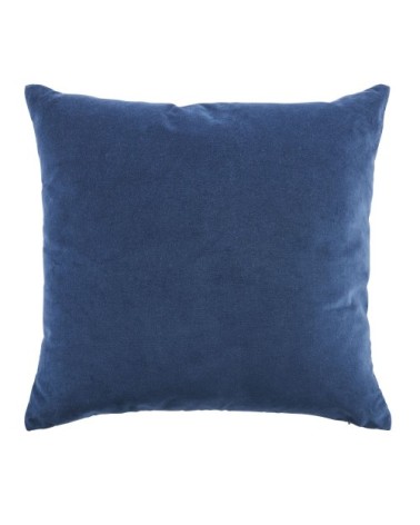 Coussin en velours bleu indigo 45x45
