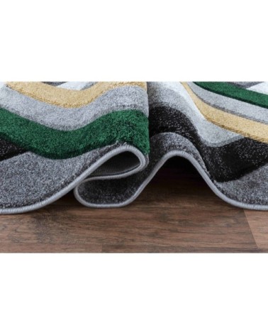 Tapis moderne motif graphique vert - 120x160