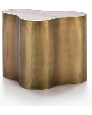 Table dappoint forme organique dorée l65 l45cm