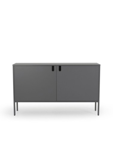 Buffet en bois 2 portes L148cm gris anthracite