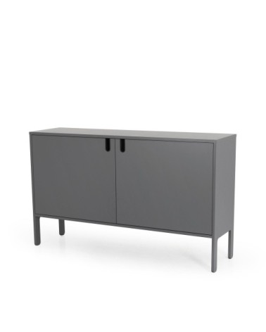 Buffet en bois 2 portes L148cm gris anthracite