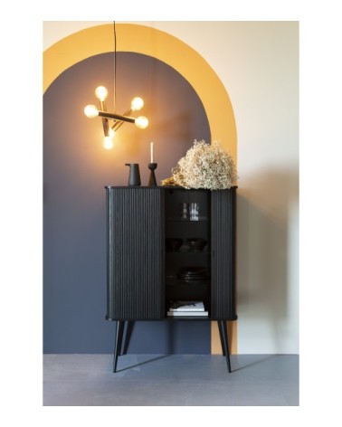 Buffet haut en bois noir