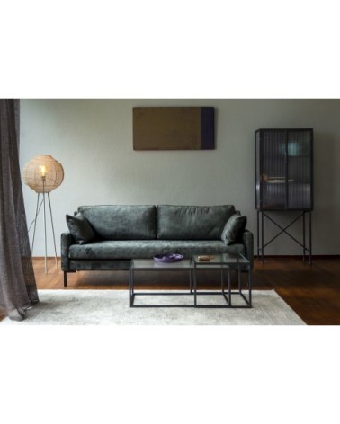 Vitrine 2 portes en verre noir