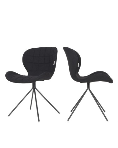 Lot de 2 chaises design noir