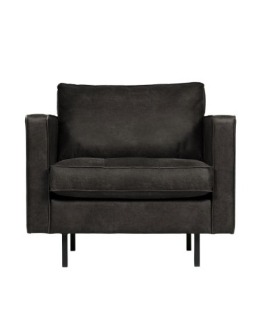 Fauteuil en simili noir