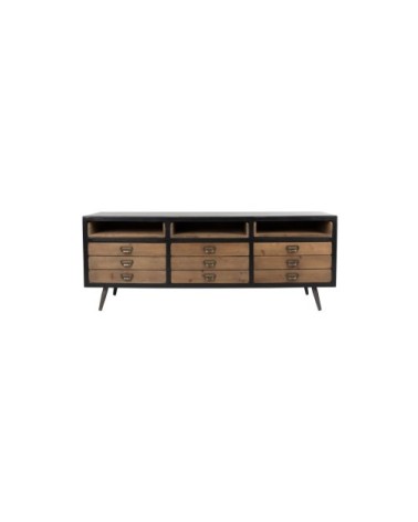 Buffet vintage métal & bois massif