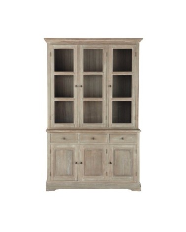 Vaisselier 6 portes 3 tiroirs en paulownia