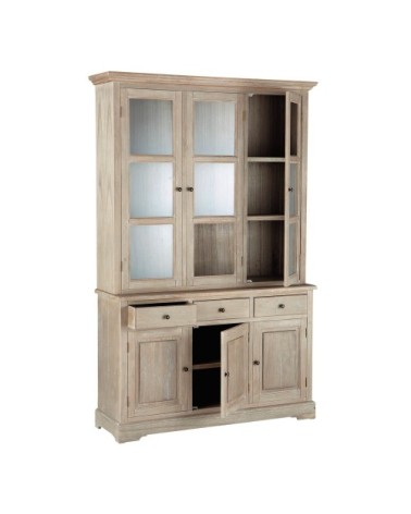 Vaisselier 6 portes 3 tiroirs en paulownia