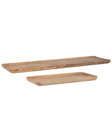 Set plateaux en bois de manguier (x2)