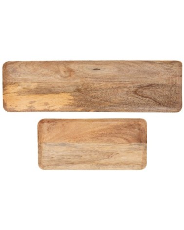 Set plateaux en bois de manguier (x2)