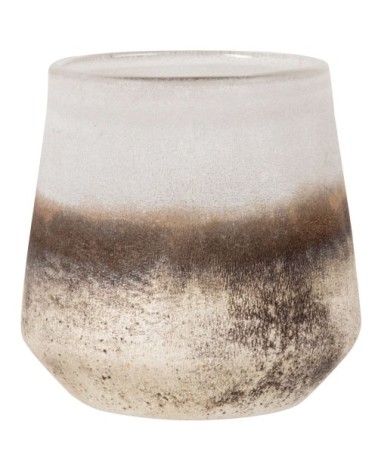 Photophore en verre argenté dégradé