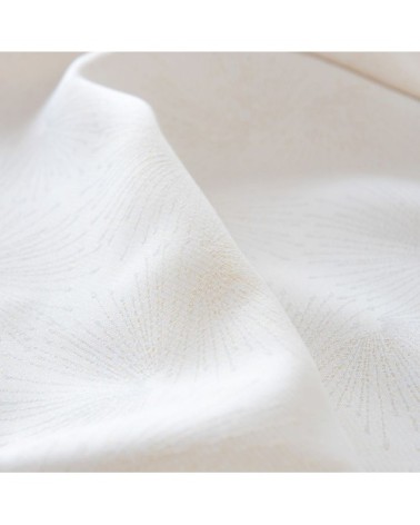 Nappe blanche en jacquard à motifs dorés 150x250