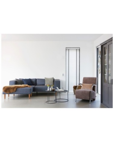 Table basse plateau amovible métal M noir