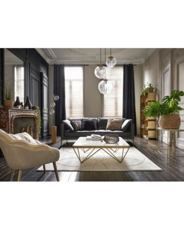 Coussin imitation fourrure noire 45x45