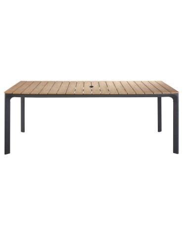 Table de jardin en aluminium gris anthracite 6/8 personnes