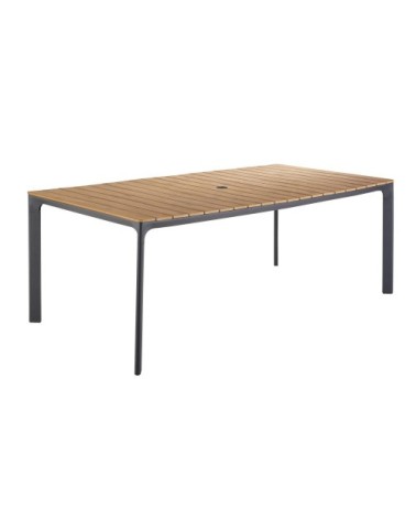 Table de jardin en aluminium gris anthracite 6/8 personnes