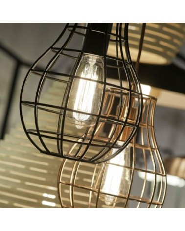 Suspension métal noir H26cm