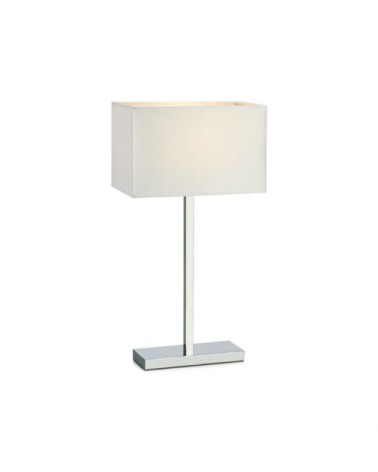 Lampe à poser avec port USB métal argenté/tissu H50cm