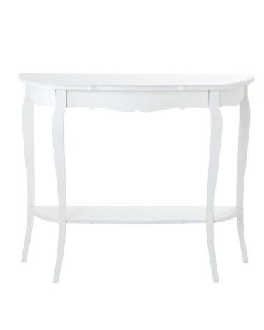 Table console en bois blanche L 94 cm