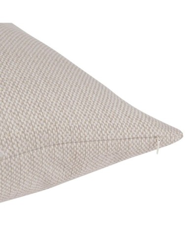Coussin en coton taupe et argenté 50x50