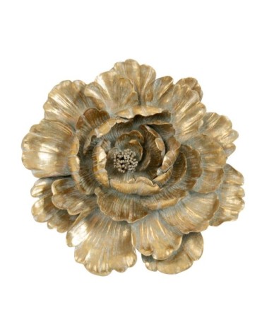 Déco murale fleur dorée 31x30