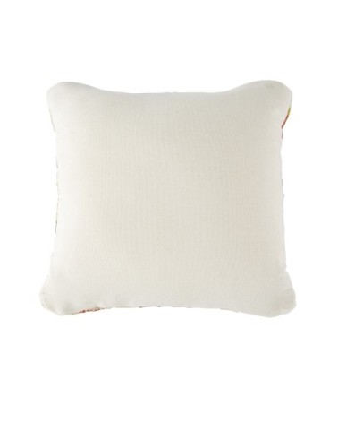 Coussin en laine tissée écrue motifs graphiques 45x45