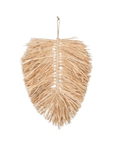 Déco murale feuille en raphia 42x51