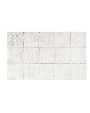 Tête de lit 200 en pin massif motifs mosaïques blanches