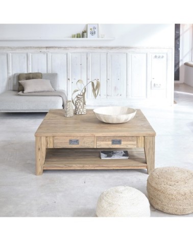 Table basse en teck recyclé massif