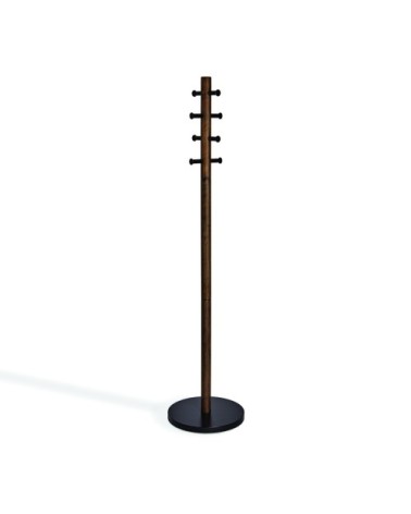 Portemanteau sur pied en bois noyer à 8 crochets 165cm