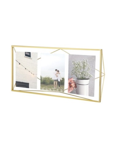 Cadre pour 3 photos 13x18cm, à poser ou fixer, doré