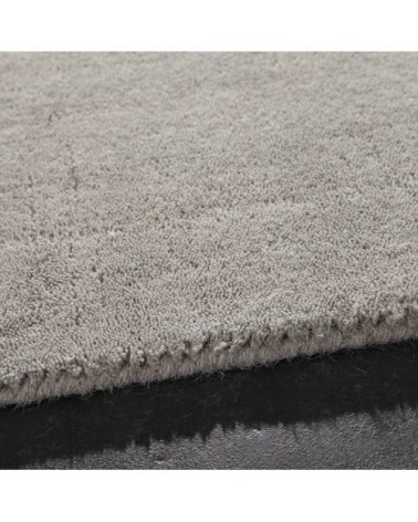 Tapis à poils courts en laine gris 250 x 350 cm SOFT