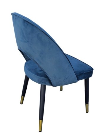 Chaise de salle a manger en velours bleu